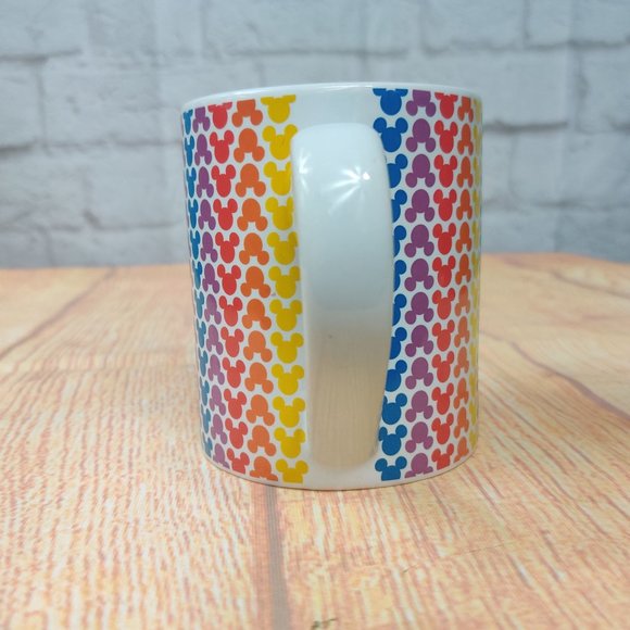Rainbow Disney collection Mickey Mouse ears coffee mug cup pride love ally 14 oz - Picture 2 of 6